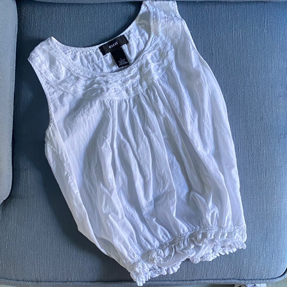 90s White Sleeveless Tank Top by Kikit - Picture 1 of 3